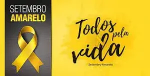 Banner de setembro amarelo, todos pela vida