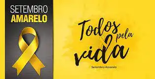 Banner de setembro amarelo, todos pela vida